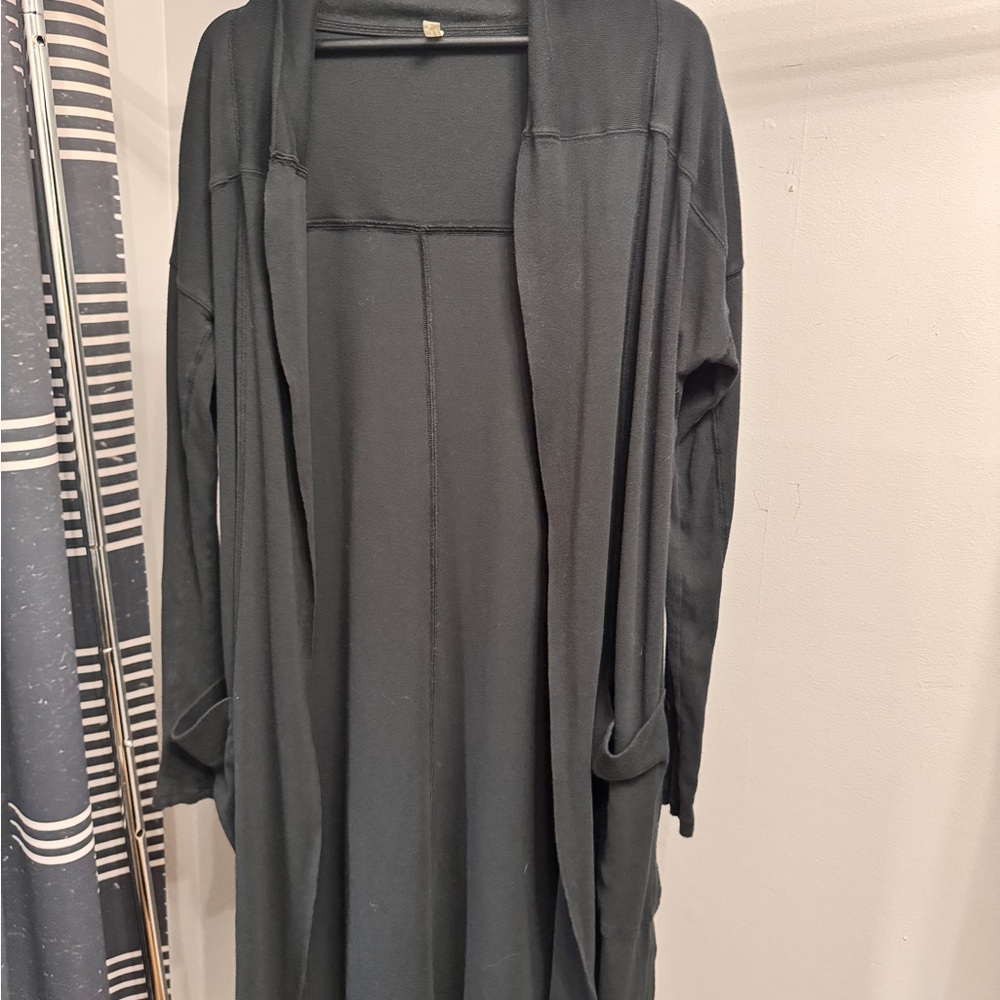 Free People Black Open Front Cardigan